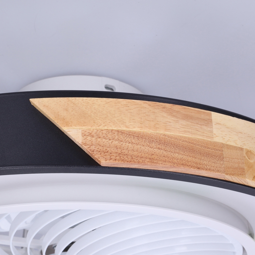 Brilagi - Lampada da soffitto dimmerabile a LED con ventilatore LED/30W/230V 3000-6500K nero/rovere + telecomando