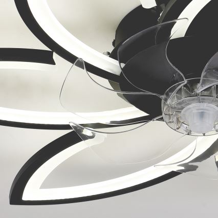 Brilagi - Lampada da soffitto dimmerabile a LED con ventilatore LED/50W/230V 3000-6500K nero + telecomando