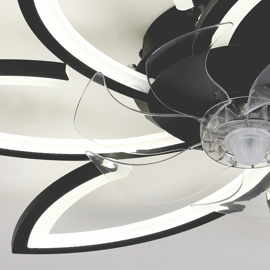 Brilagi - Lampada da soffitto dimmerabile a LED con ventilatore LED/50W/230V 3000-6500K nero + telecomando