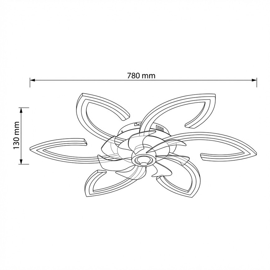 Brilagi - Lampada da soffitto dimmerabile a LED con ventilatore LED/50W/230V 3000-6500K nero + telecomando