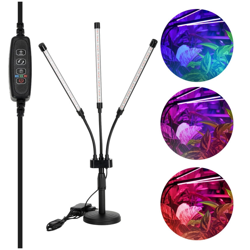 Brilagi - LED Dimmerabile flessibile lampada da tavolo per la coltivazione di piante VITABLOOM 3xLED/10W/230V nero