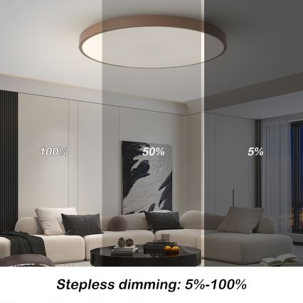Brilagi - Lampada LED dimmerabile POOL SMART LED/100W/230V Ø 80 cm Wi‑Fi Tuya + telecomando, marrone