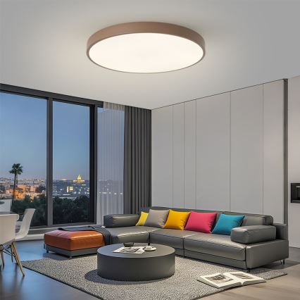 Brilagi - Lampada LED dimmerabile POOL SMART LED/100W/230V Ø 80 cm Wi‑Fi Tuya + telecomando, marrone