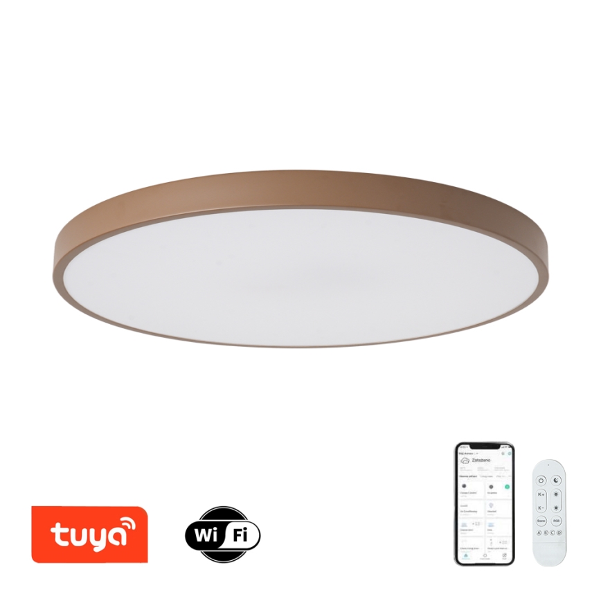 Brilagi - Lampada LED dimmerabile POOL SMART LED/100W/230V Ø 80 cm Wi‑Fi Tuya + telecomando, marrone