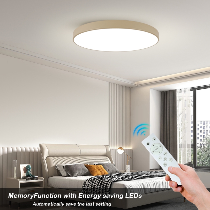 Brilagi - Plafoniera LED dimmerabile POOL SMART LED/128W/230V 3000-6000K 100 cm beige Wi-Fi Tuya + telecomando