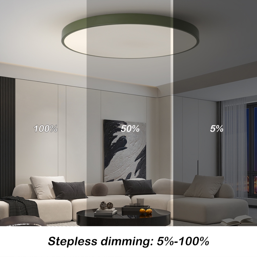 Brilagi - Lampada LED dimmerabile POOL SMART LED/128W/230V Ø 100 cm 3000–6000K Wi‑Fi Tuya + telecomando verde