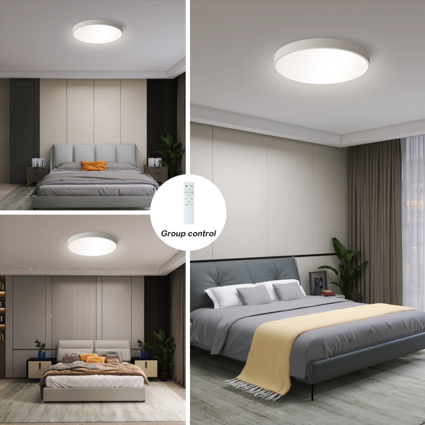Brilagi - Lampada da soffitto dimmerabile a LED POOL SMART LED/48W/230V 3000-6000K 40 cm con telecomando bianca