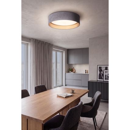Brilagi - plafoniera LED dimmerabile VELVET SMARTIX LED/24W/230V 3000-6000K diam. 45 cm grigio/oro Wi-Fi Tuya Beacon + telecomando