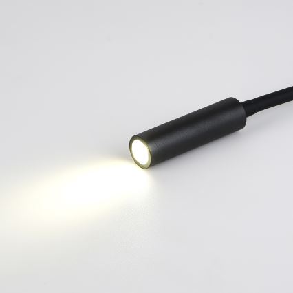 Brilagi - LED Lampada flessibile da muro con porta USB MAYA LED/3W/230V 4000K nero