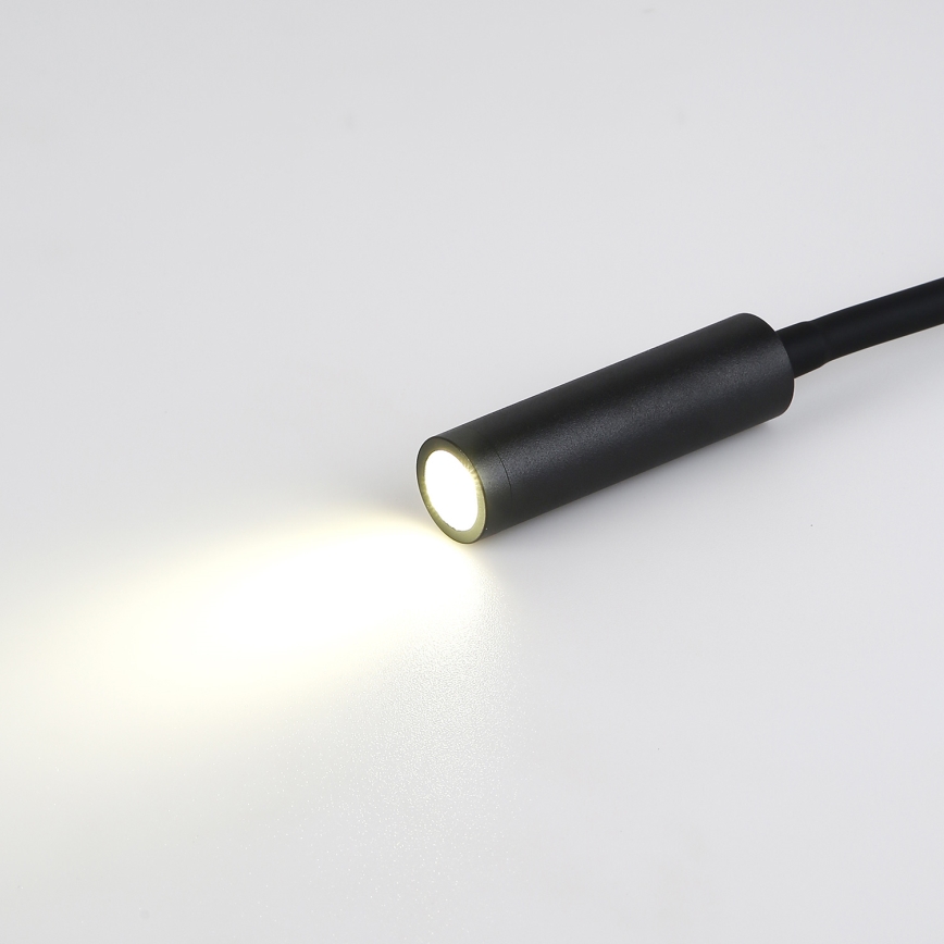 Brilagi - LED Lampada flessibile da muro con porta USB MAYA LED/3W/230V 4000K nero