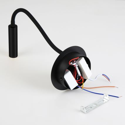 Brilagi - LED Lampada flessibile da muro con porta USB MAYA LED/3W/230V 4000K nero