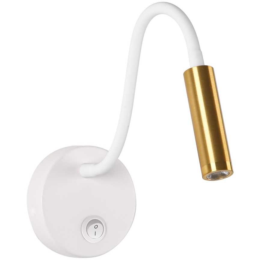 Brilagi - LED Lampada flessibile da muro MAYA LED/3W/230V 4000K bianco/oro
