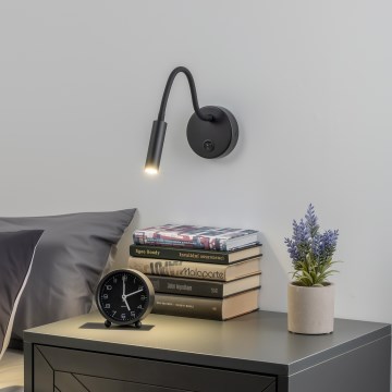 Brilagi - LED Lampada flessibile da muro MAYA LED/3W/230V 4000K nero
