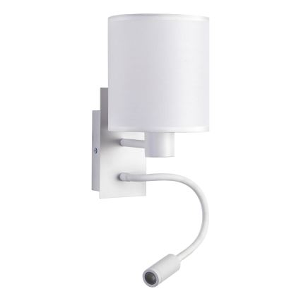 Brilagi - LED Lampada flessibile da muro NUBILA 1xE27/25W/230V + LED/3W bianco