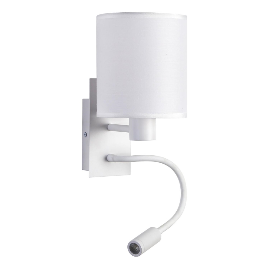 Brilagi - LED Lampada flessibile da muro NUBILA 1xE27/25W/230V + LED/3W bianco