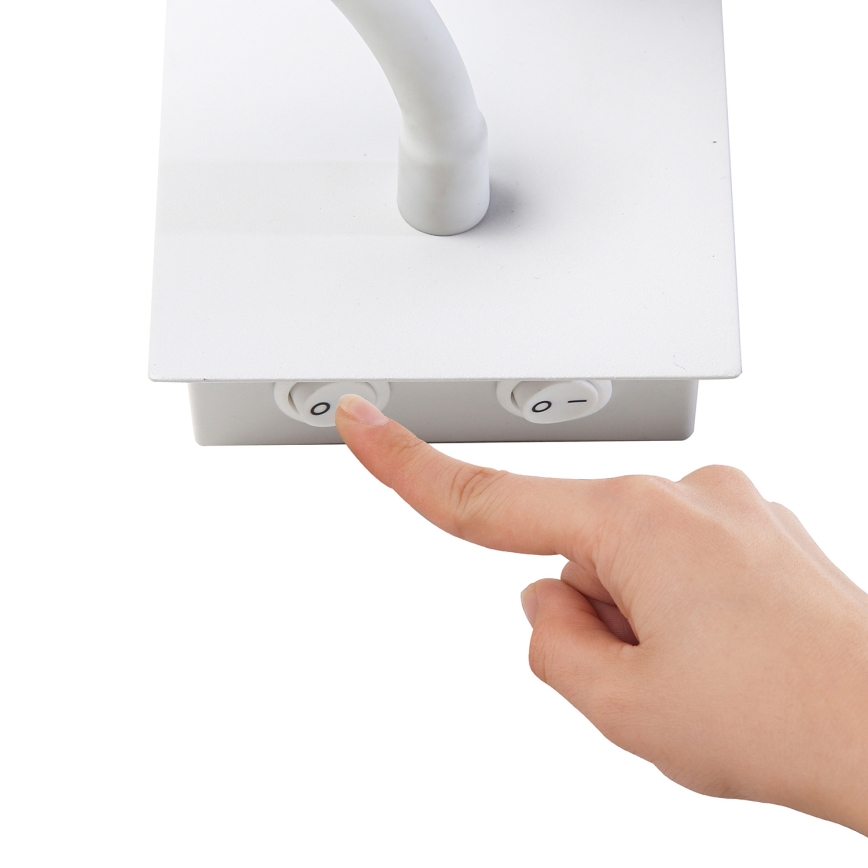 Brilagi - LED Lampada flessibile da muro NUBILA 1xE27/25W/230V + LED/3W bianco