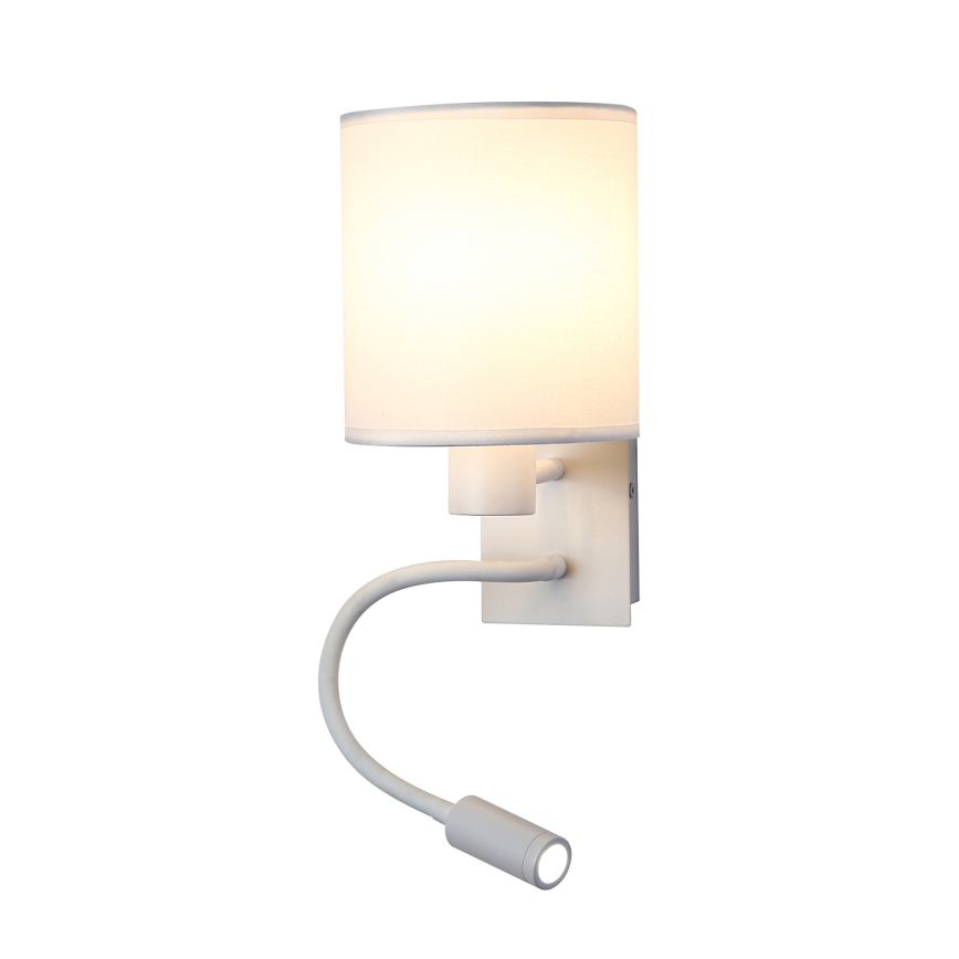 Brilagi - LED Lampada flessibile da muro NUBILA 1xE27/25W/230V + LED/3W bianco