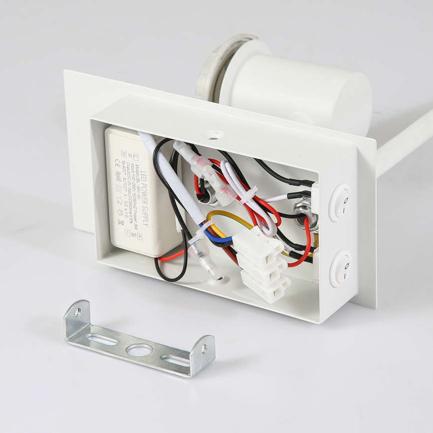Brilagi - LED Lampada flessibile da muro NUBILA 1xE27/25W/230V + LED/3W bianco