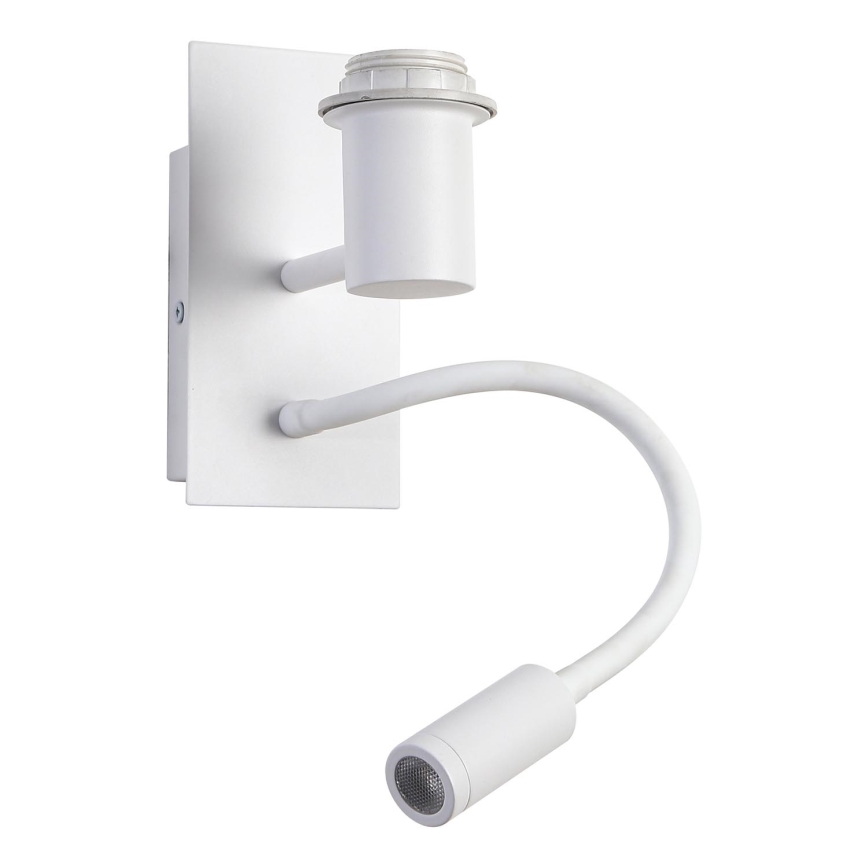 Brilagi - LED Lampada flessibile da muro NUBILA 1xE27/25W/230V + LED/3W bianco