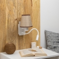 Brilagi - LED Lampada flessibile da muro NUBILA 1xE27/25W/230V + LED/3W bianco/marrone