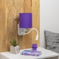 Brilagi - LED Lampada flessibile da muro NUBILA 1xE27/25W/230V + LED/3W bianco/viola