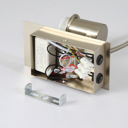 Brilagi - LED Lampada flessibile da muro NUBILA 1xE27/25W/230V + LED/3W cromo opaco/color crema