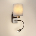 Brilagi - LED Lampada flessibile da muro NUBILA 1xE27/25W/230V + LED/3W cromo opaco/grigio