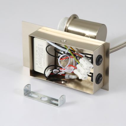 Brilagi - LED Lampada flessibile da muro NUBILA 1xE27/25W/230V + LED/3W cromo opaco/grigio