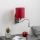 Brilagi - LED Lampada flessibile da muro NUBILA 1xE27/25W/230V + LED/3W cromo opaco/Pompeiana rosso