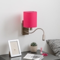 Brilagi - LED Lampada flessibile da muro NUBILA 1xE27/25W/230V + LED/3W cromo opaco/rosa