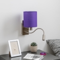 Brilagi - LED Lampada flessibile da muro NUBILA 1xE27/25W/230V + LED/3W cromo opaco/viola