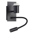 Brilagi - LED Lampada flessibile da muro NUBILA 1xE27/25W/230V + LED/3W nero