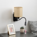 Brilagi - LED Lampada flessibile da muro NUBILA 1xE27/25W/230V + LED/3W nero/marrone chiaro