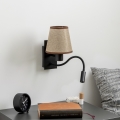 Brilagi - LED Lampada flessibile da muro NUBILA 1xE27/25W/230V + LED/3W nero/marrone