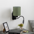 Brilagi - LED Lampada flessibile da muro NUBILA 1xE27/25W/230V + LED/3W nero/verde