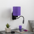 Brilagi - LED Lampada flessibile da muro NUBILA 1xE27/25W/230V + LED/3W nero/viola