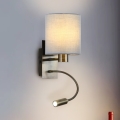 Brilagi - LED Lampada flessibile da muro NUBILA 1xE27/25W/230V + LED/3W ottone/color crema