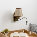 Brilagi - LED Lampada flessibile da muro NUBILA 1xE27/25W/230V + LED/3W ottone/marrone