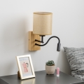 Brilagi - LED Lampada flessibile da muro NUBILA WOOD 1xE27/25W/230V + LED/3W quercia/marrone chiaro