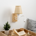 Brilagi - LED Lampada flessibile da muro NUBILA WOOD 1xE27/25W/230V + LED/3W quercia/marrone chiaro