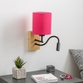 Brilagi - LED Lampada flessibile da muro NUBILA WOOD 1xE27/25W/230V + LED/3W quercia/rosa
