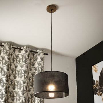 Brilagi - LED Lampadario a cavo ANTHONY 1xE27/60W/230V rovere noce/nero