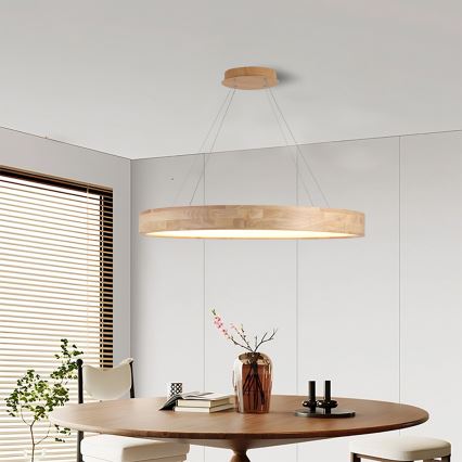 Brilagi - Lampadario LED a sospensione con cavo FALCON WOOD LED/60W/230V 3000/4000/6000K Ø 80 cm, finitura in legno
