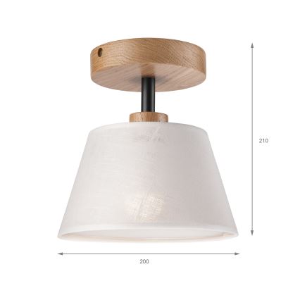 Brilagi - LED  Lampadario a plafone ANTHONY 1xE14/60W/230V quercia/bianco