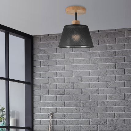 Brilagi - LED  Lampadario a plafone ANTHONY 1xE14/60W/230V quercia/nero