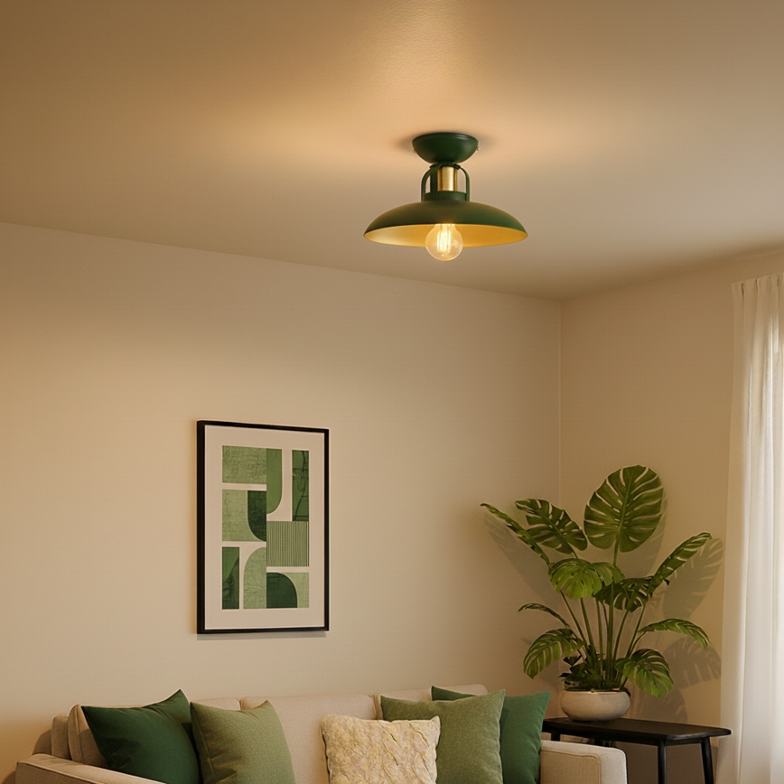 Brilagi - LED Lampadario a plafone FLAMENGO 1xE27/60W/230V verde