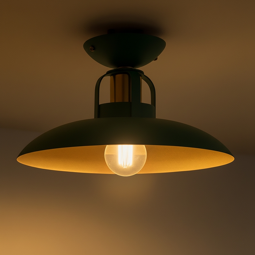 Brilagi - LED Lampadario a plafone FLAMENGO 1xE27/60W/230V verde