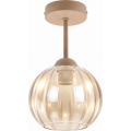 BRILAGI - LED lampadario a plafone RETRO GLASS 1xE27/60W/230V Ø 18 cm beige/beige fumé
