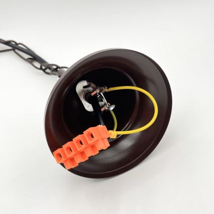Brilagi - LED Lampadario a sospensione con catena COTTAGE 3xE14/40W/230V marrone