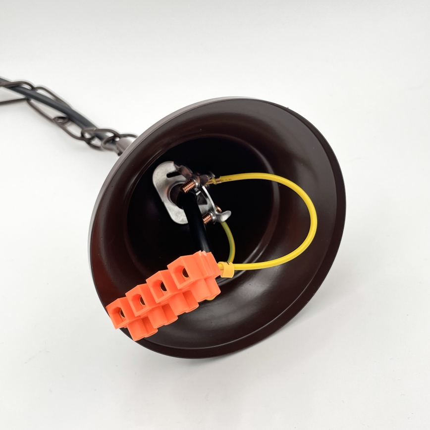 Brilagi - LED Lampadario a sospensione con catena COTTAGE 3xE14/40W/230V marrone
